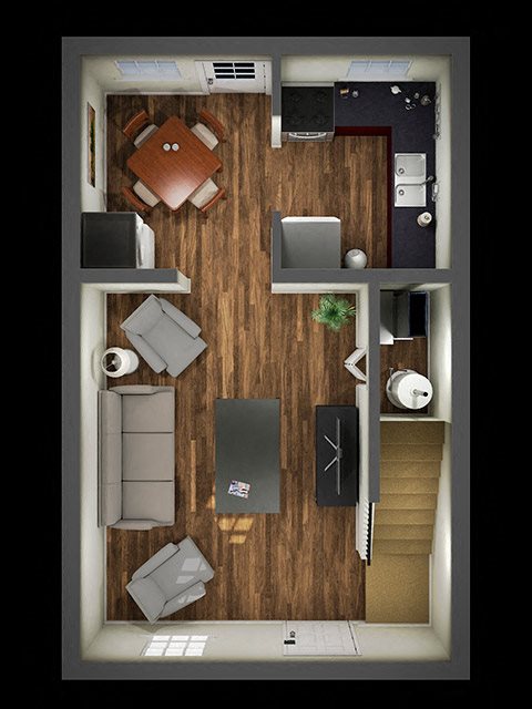 2BR-1BA-first-floorat Highland Woods 2BR-1BA-first-floor at Highland Woods